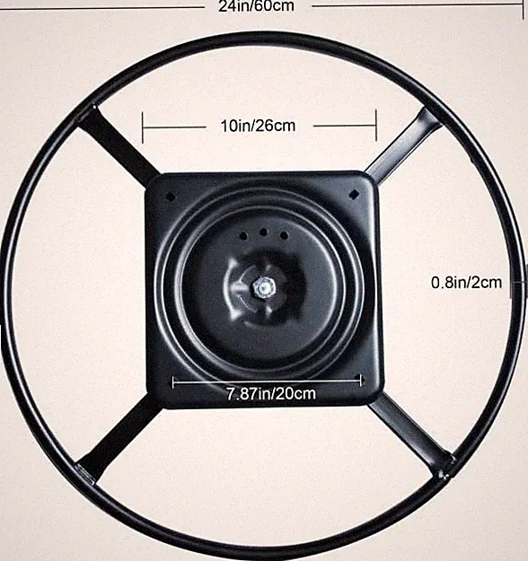 24 Inch Heavy Duty Recliner Chair Swivel Ring Base Kit W/ 10 inch Swivel Plate
