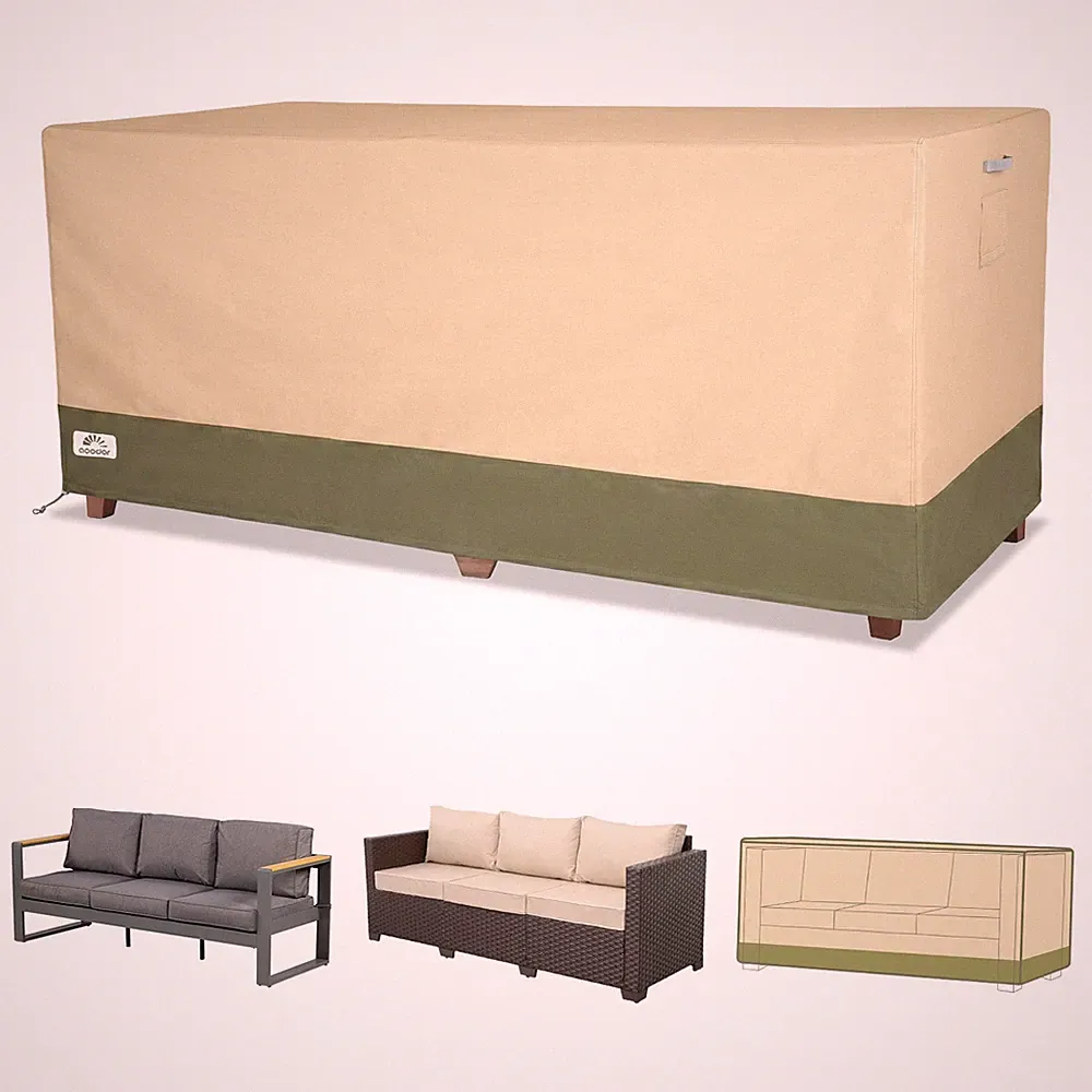 Aoodor Heavy Duty Patio Sofa Cover 3-Seater Sofa Waterproof Oxford Couch Cover
