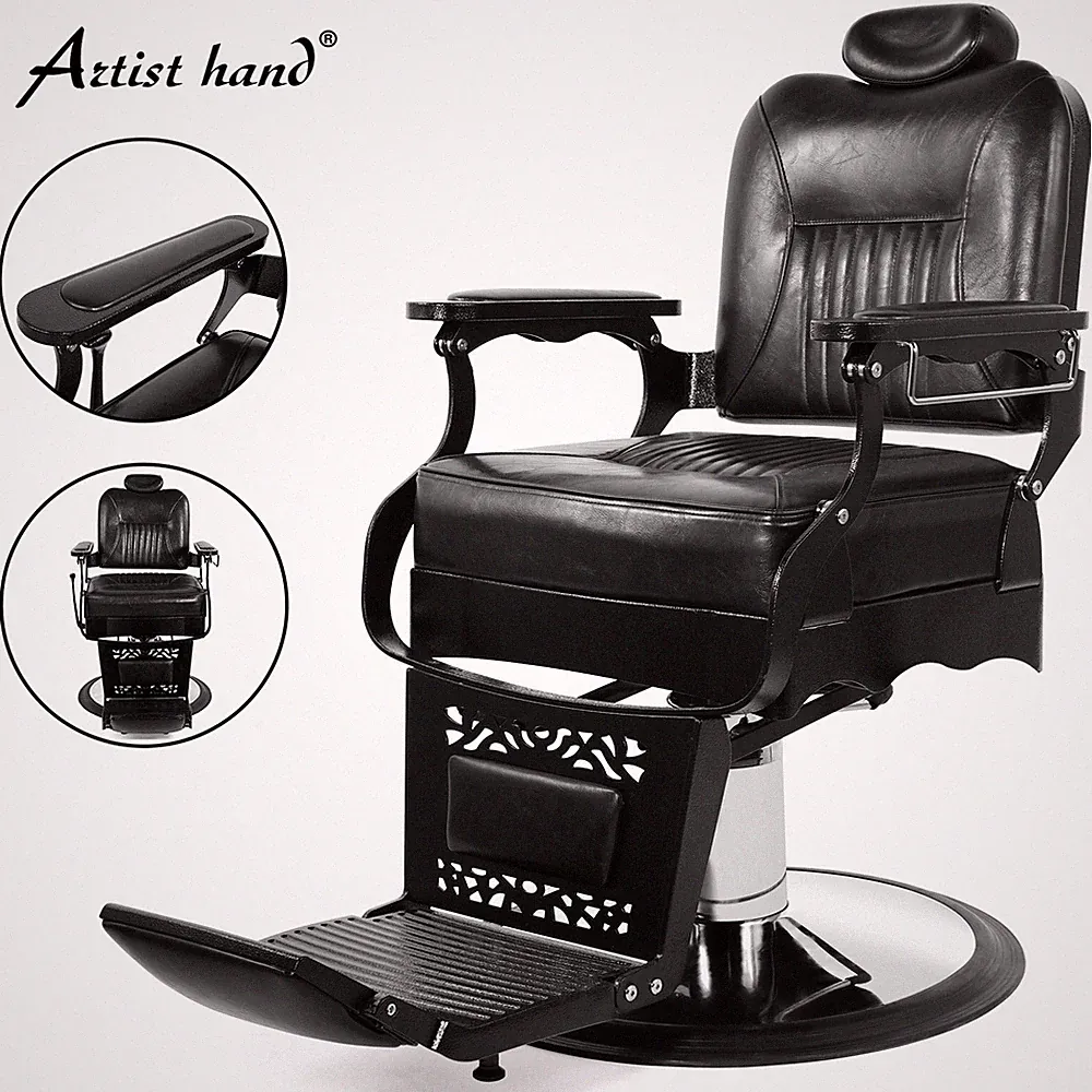 Black Heavy Duty All Purpose Hydraulic Barber Chair Salon Styling Support 500LBS