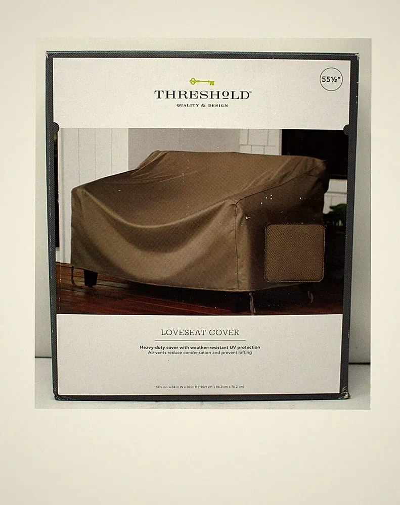 Brown Threshold Loveseat Cover For Outdoor Furniture Or Appliances Heavy Duty