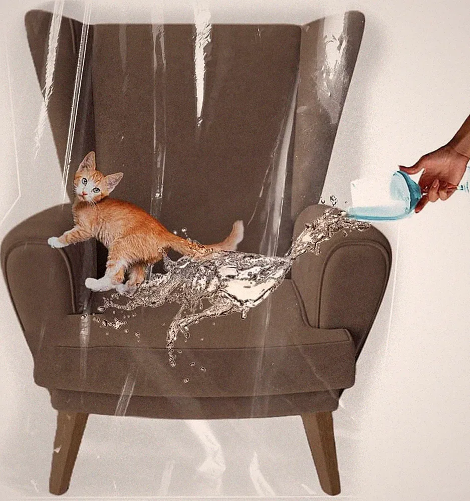 Furniture Protector - Armchair Plastic Cover Clear Heavy Heavy-duty Chair Cover