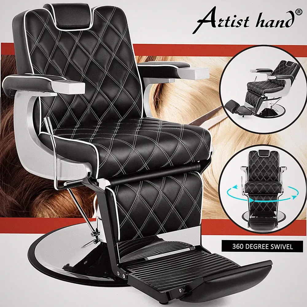 Heavy Duty All Purpose Hydraulic Barber Chair VintageRecline Salon BeautyStyling