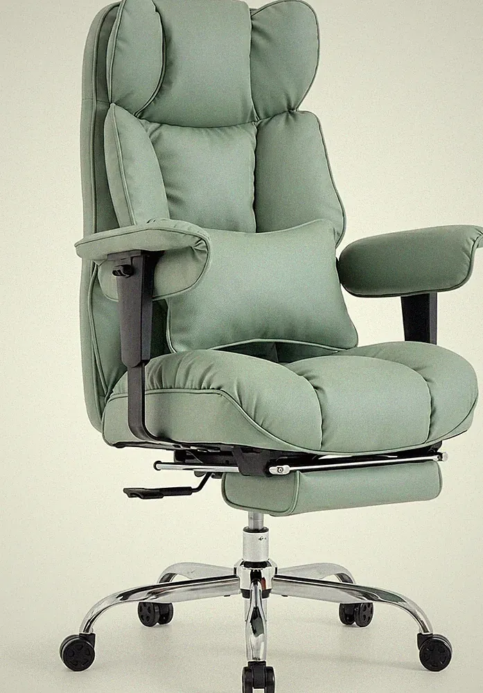 Heavy Duty Big & Tall Office Chair 400Lbs with Footrest & Recline, Green