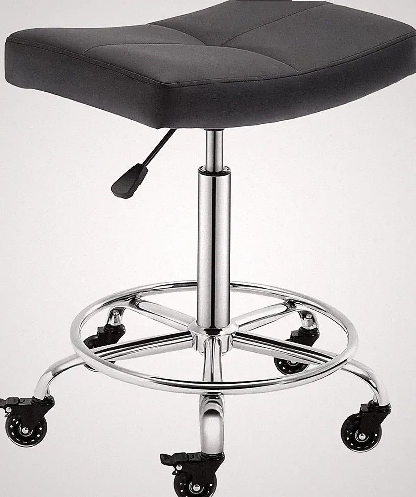 Heavy Duty Extra-Wide Seat Adjustable Stool Chair for Salon Shop Vanity Office