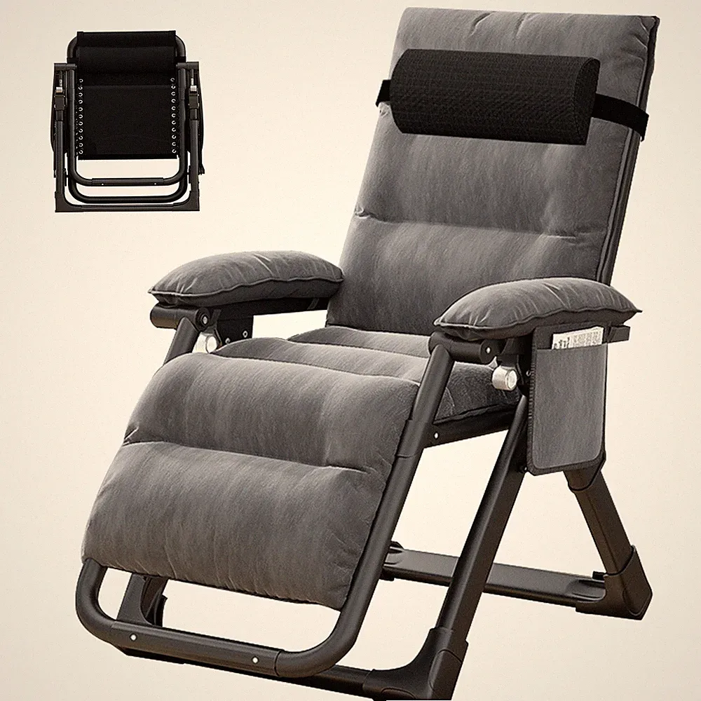 Heavy duty Zero Gravity Chair Folding Lounge Chair Patio Reclining Chaise W/ Mat