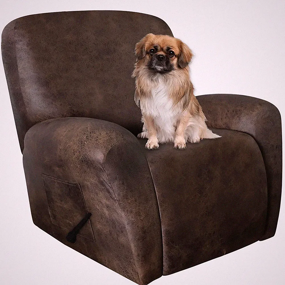 Leather Like Recliner Chair Covers Heavy Duty, 4 Pieces Lazy Boy Recliner Cov...
