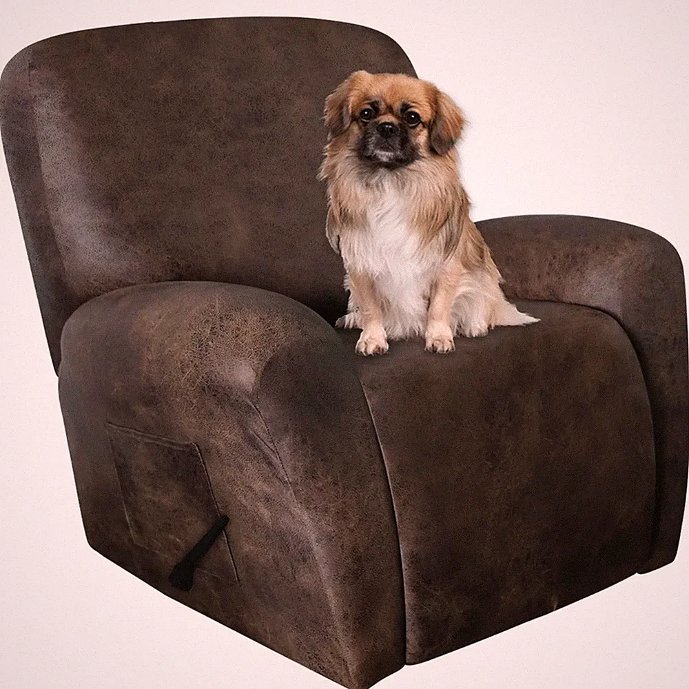 Leather Like Recliner Chair Covers Heavy Duty, 4 Pieces Lazy Boy Recliner