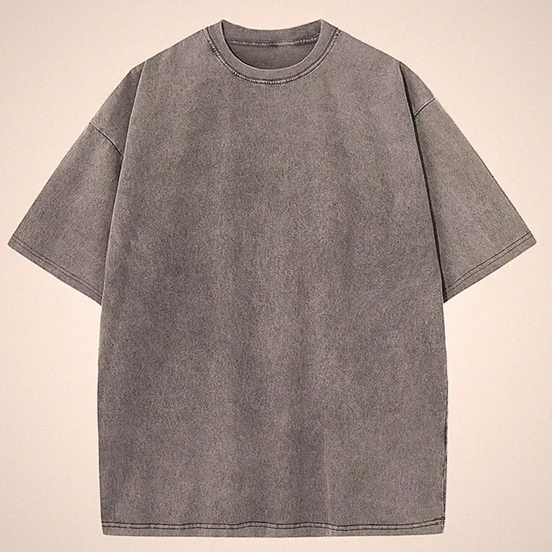 New Listing Men's Heavy Duty 300g American Pure Cotton T-Shirt Oversized Casual Short Sleeve