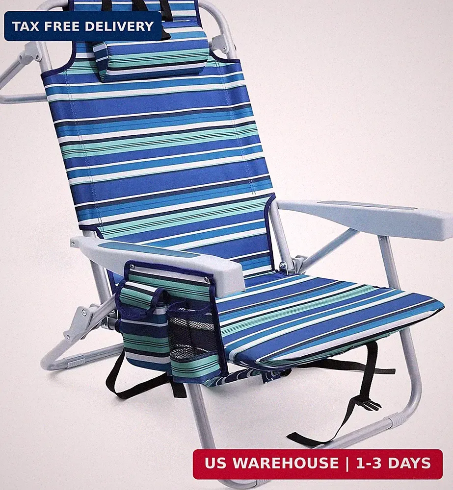 Yestomo Beach Chairs for Adults Heavy Duty, Compact Portable Lay Flat Folding Ch